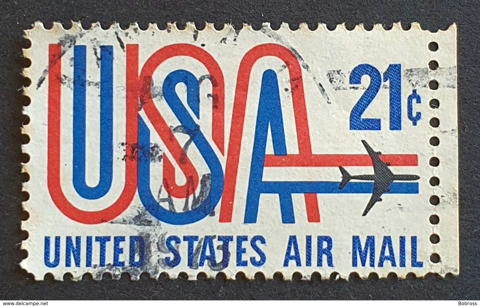 Airmail, #C81 21c, USA And Jet, United States Of America, USA, Used - 2b. 1941-1960 Unused
