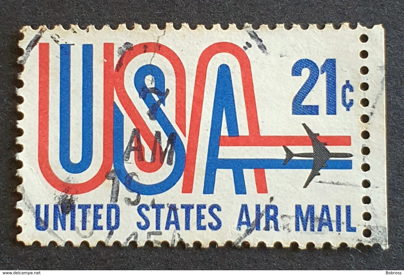 Airmail, #C81 21c, USA And Jet, United States Of America, USA, Used - 2b. 1941-1960 Ongebruikt