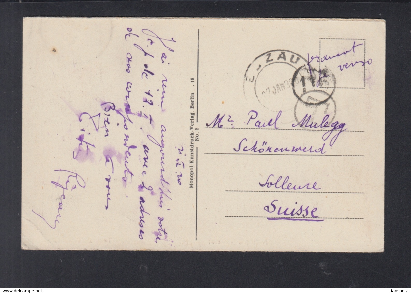 Romania PPC 1920 Buzau To Switzerland - Covers & Documents