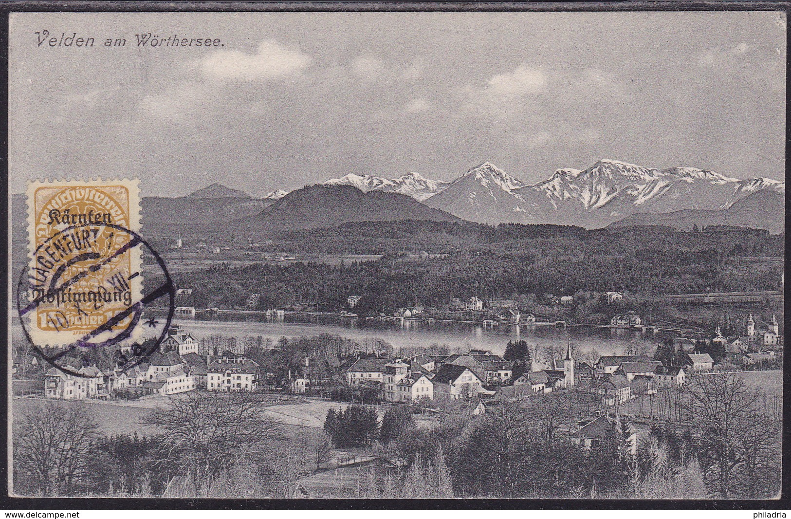 Austria, Carinthia Plebiscite Day, 10.X.1920, Cancellation On Velden (Wörthersee) Picture Postcard - Covers & Documents