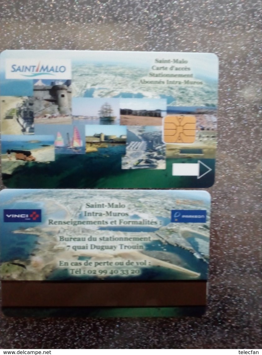 CARTE STATIONNEMENT  A PUCE CHIP CARD SAINT MALO NEUVE - Scontrini Di Parcheggio