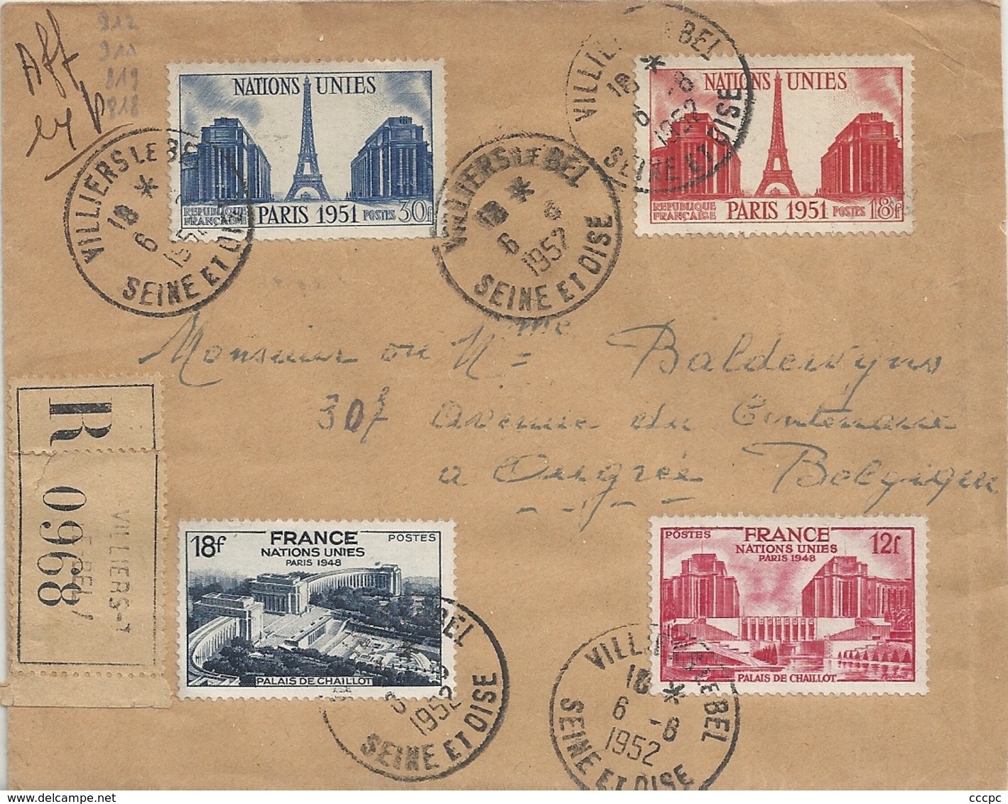 France Lettre Avec Timbres YT 911 912 818 819 - Covers & Documents