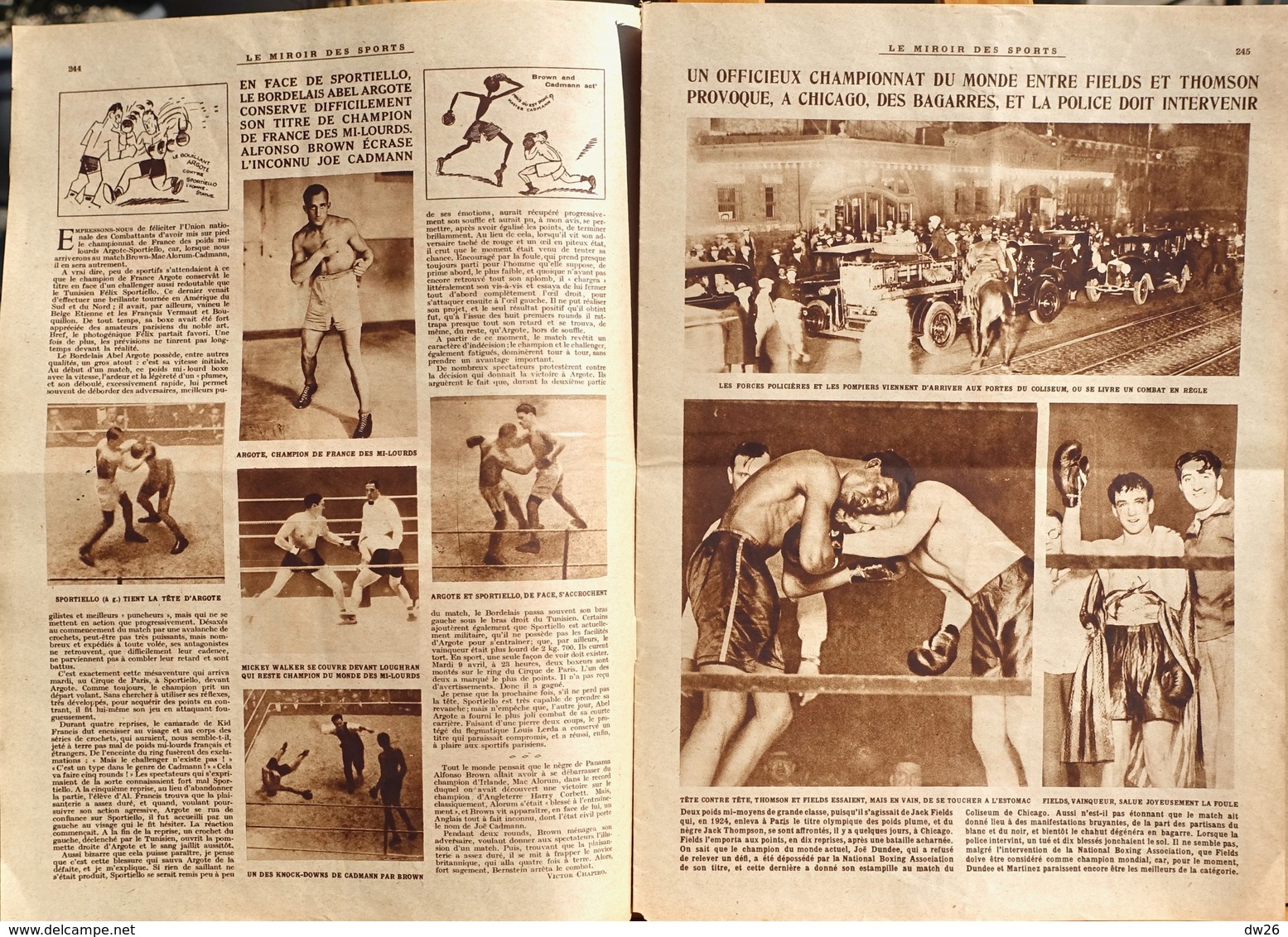 Le Miroir Des Sports 16 Avril 1929 - N° 478 - Cross Du Petit Parisien, Foot Ball Féminin, Boxe, Cyclisme... - 1900 - 1949