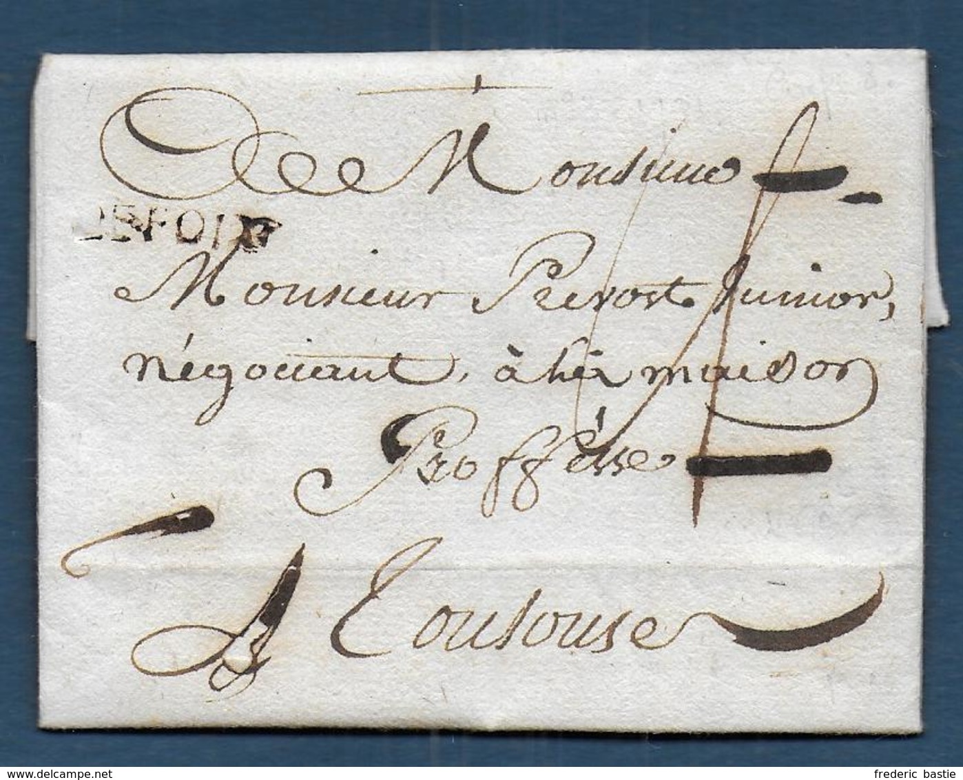 Ariège -  Cachet  DE FOIX   Sur Lettre De 1791 - 1701-1800: Précurseurs XVIII