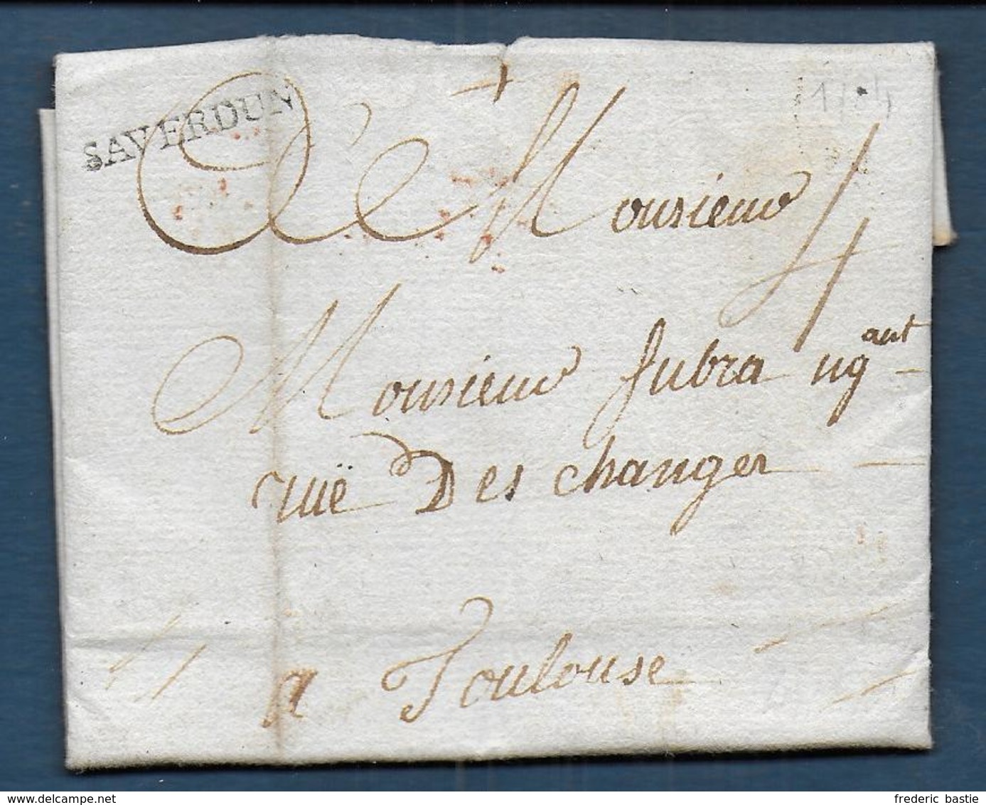 Ariège -  Cachet  SAVERDUN   Sur Lettre De 1784 - 1701-1800: Précurseurs XVIII