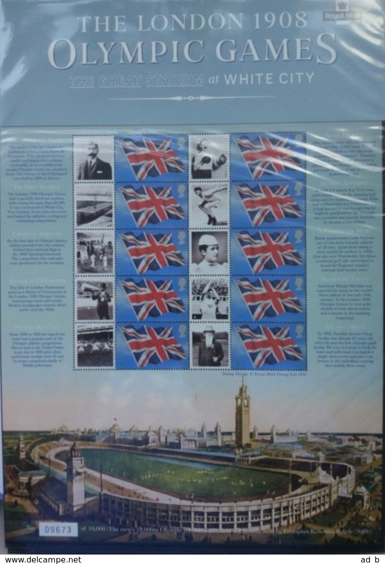 Great Britain 2008. The London 1908 Olympic Games. Commemorative Sheet. MNH - Summer 1908: London