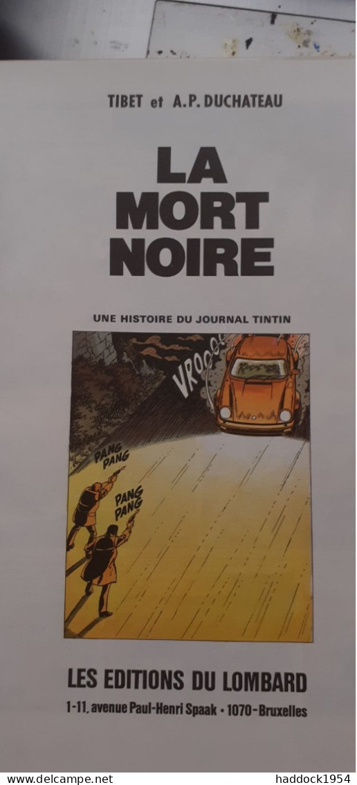 La Mort Noire TIBET DUCHATEAU Le Lombard 1982 - Ric Hochet