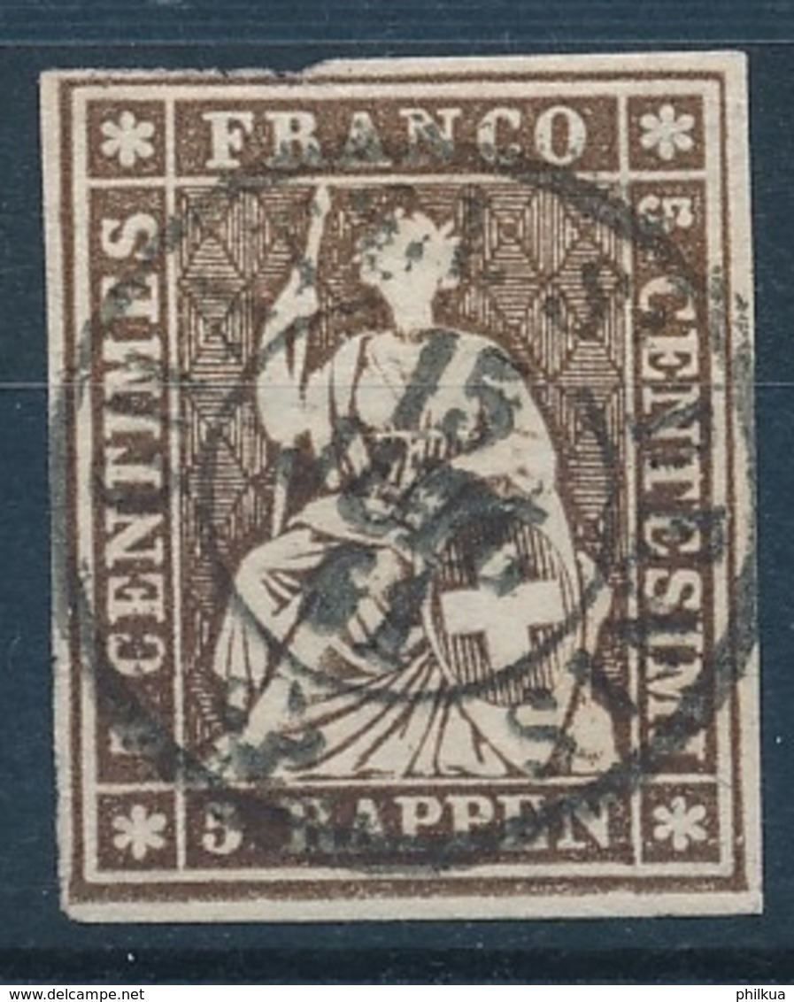 22D 5 Rappen Strubel Mit Sauberem Stempel CHATEL S. DENIS - Usados