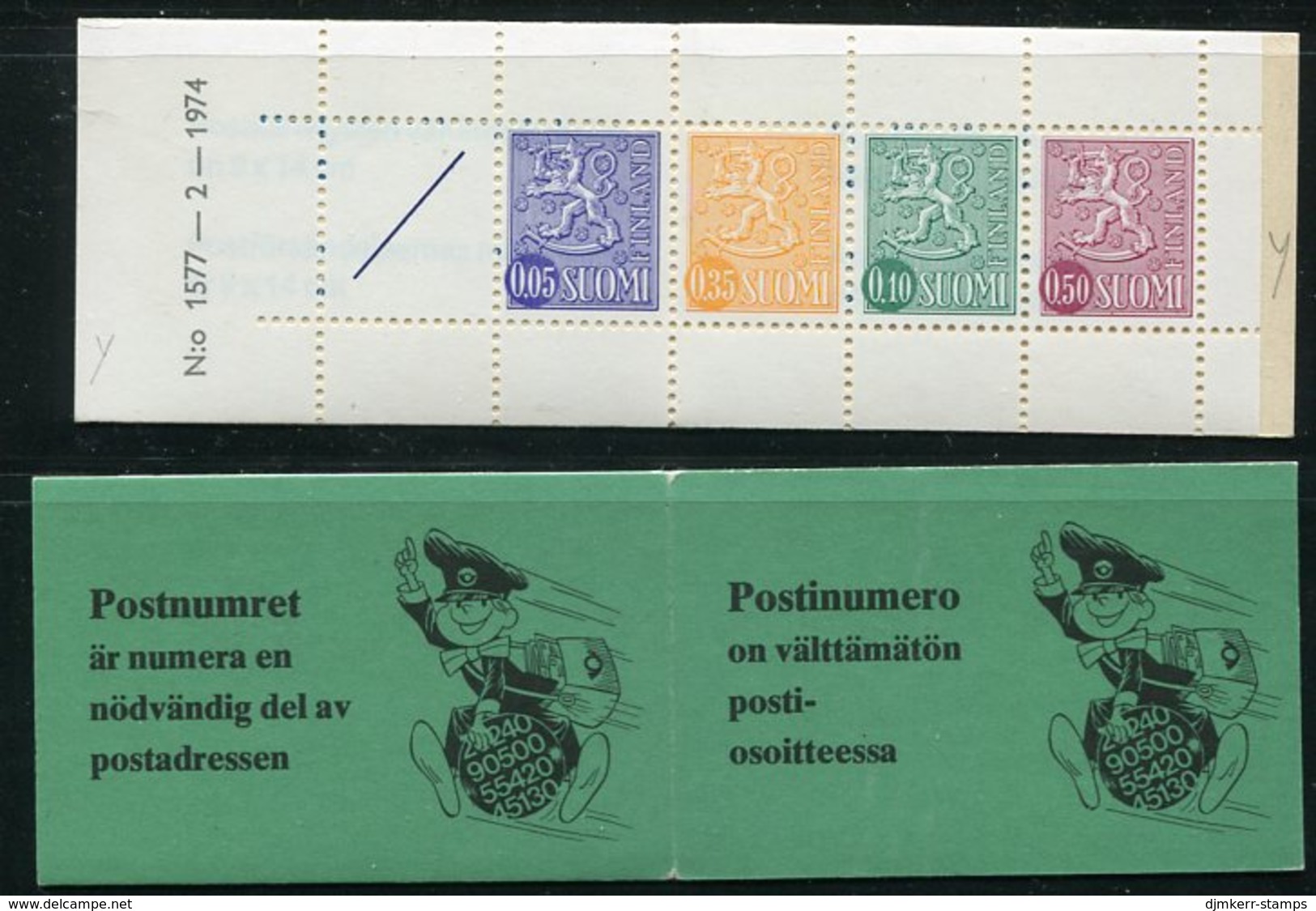 FINLAND 1974 Lion Definitive 1 Mk. Complete Booklet MNH / **.  Michel MH 8 - Cuadernillos