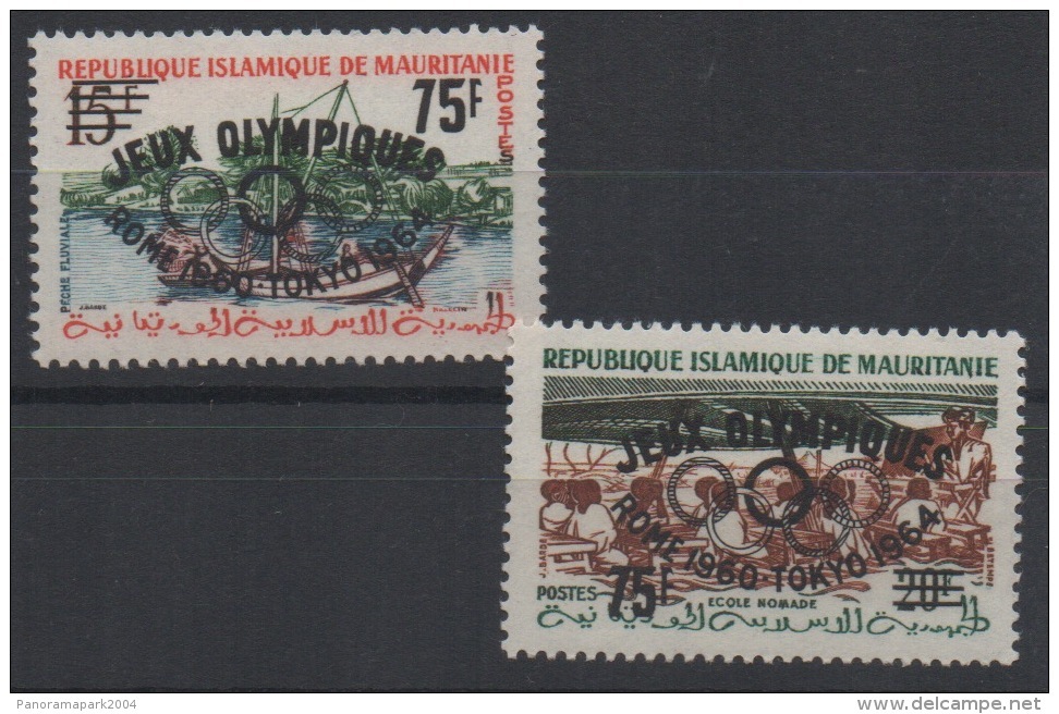 Mauritanie Mauretania 1962 Jeux Olympiques Olympic Games Roma Tokyo Mi. I,II II,II MNH ** - Mauritania (1960-...)