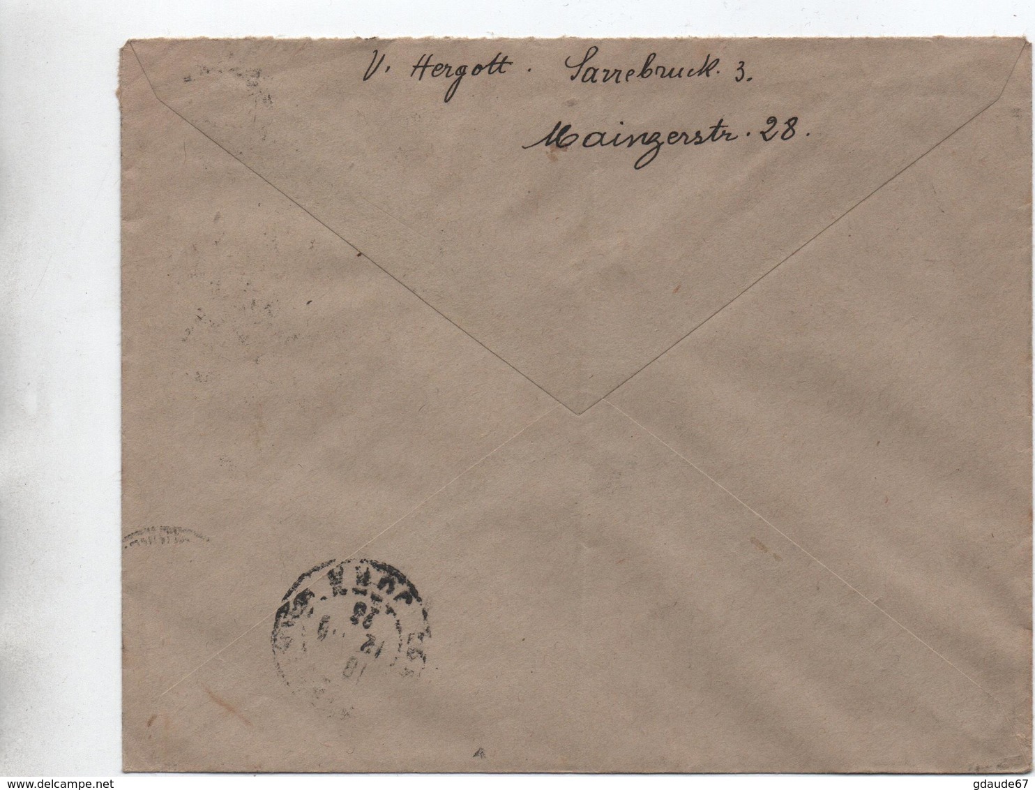 SARRE / SAARGEBIET - 1925 - ENVELOPPE De SAARBRUCKEN Pour LONS LE SAUNIER (JURA) - Lettres & Documents