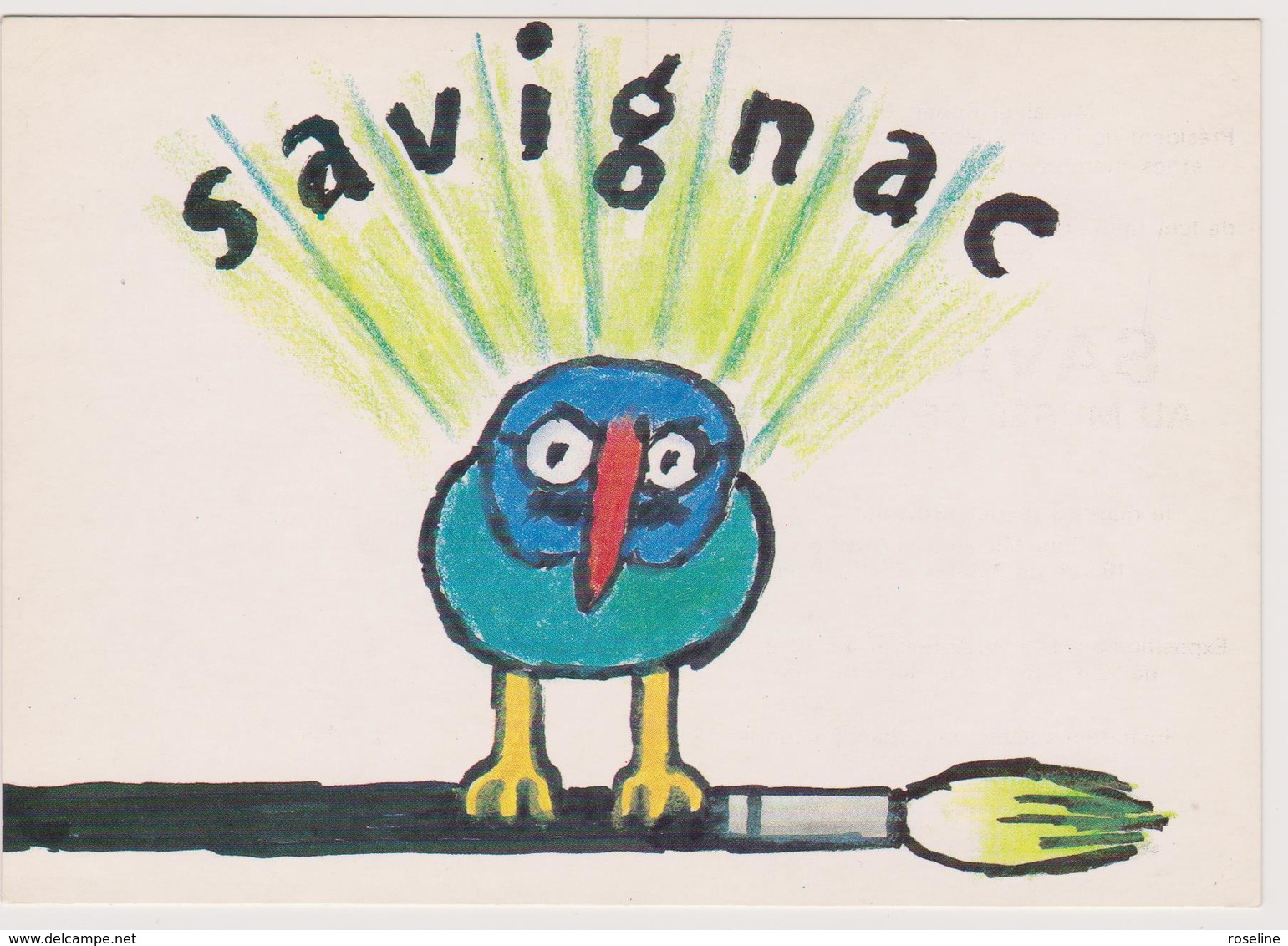 SAVIGNAC  - Exposition Au Musée De L'affiche  - CPM  10,5x15  TBE 1982 Neuve - Savignac