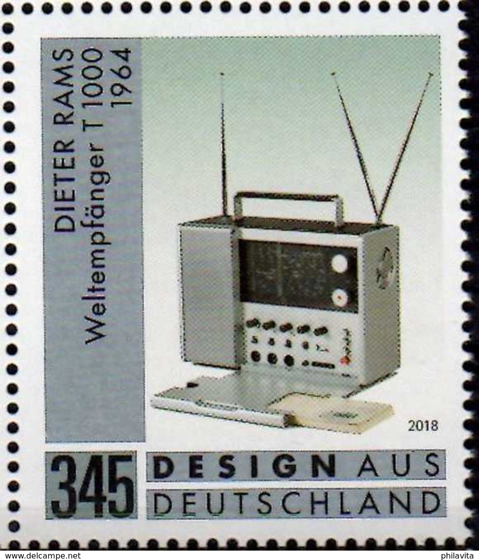 2018 Germany - Degisn From Germany - Weltempfänger T 1000 (1964) Von Dieter Rams - MNH** MI 3400 - Ongebruikt