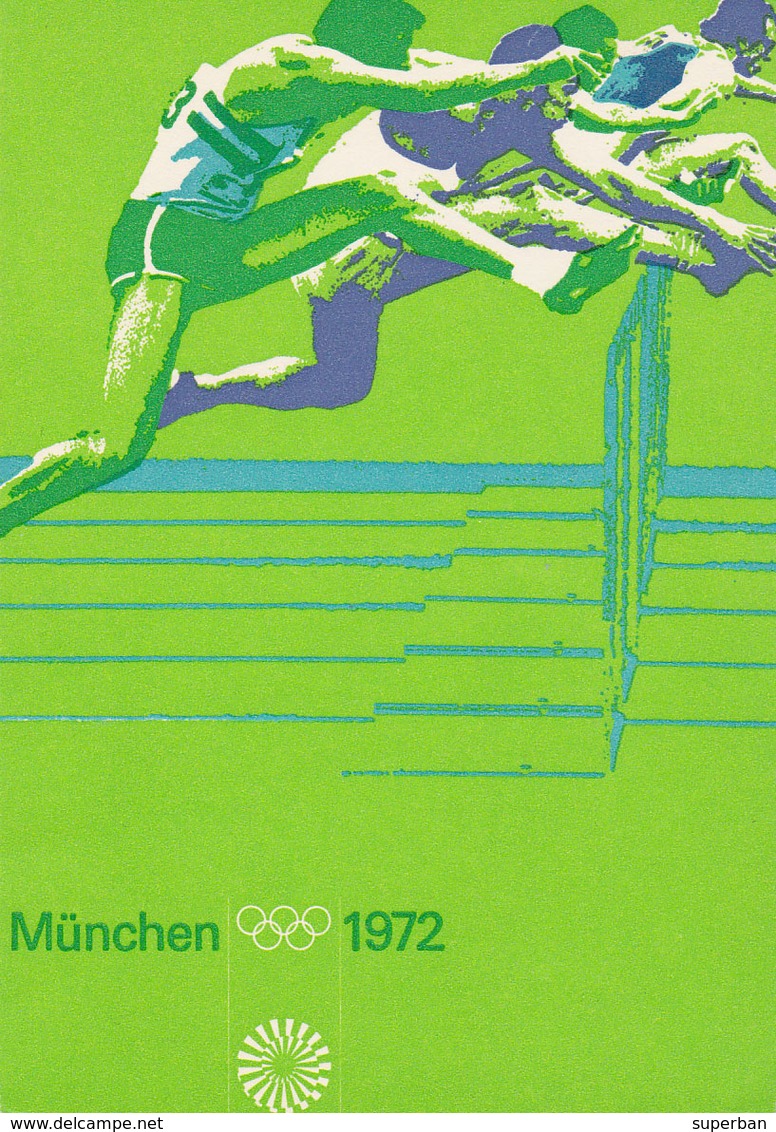 OFFIZIELLE OLYMPIA POSTER - SPIELE DER XX. OLYMPIADE - MÜNCHEN 1972 / XXth OLYMPIC GAMES : ATHLETICS / HURDLES (ae500) - Atletica