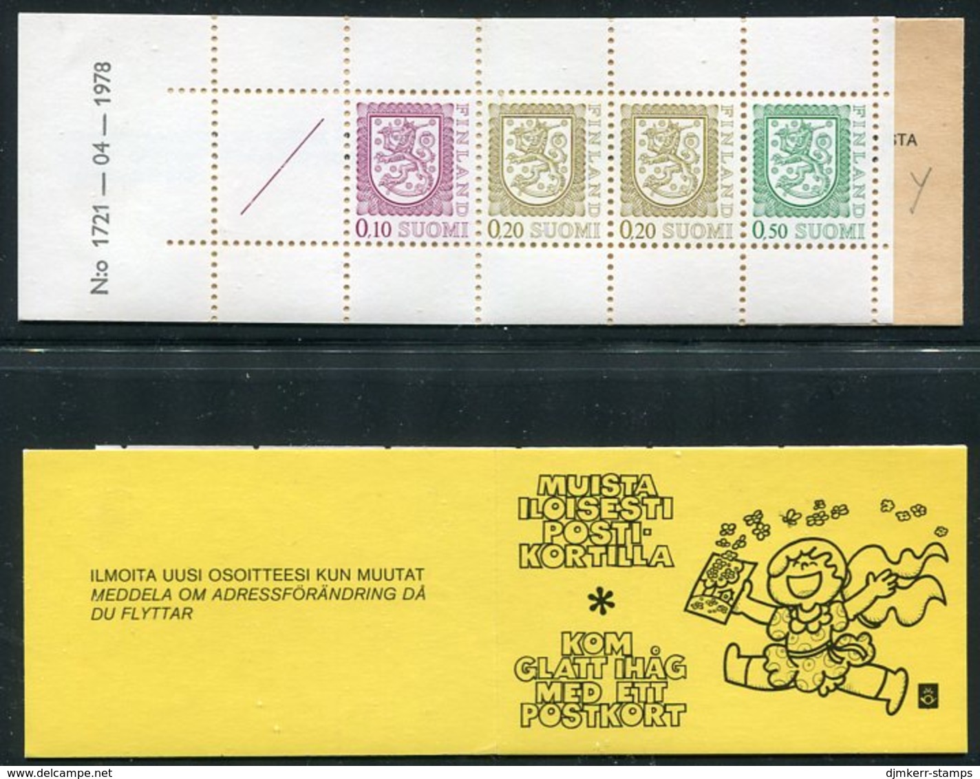 FINLAND 1978 Lion Definitive Type I 1 Mk. Complete Booklet MNH / **.  Michel MH 10 I - Cuadernillos