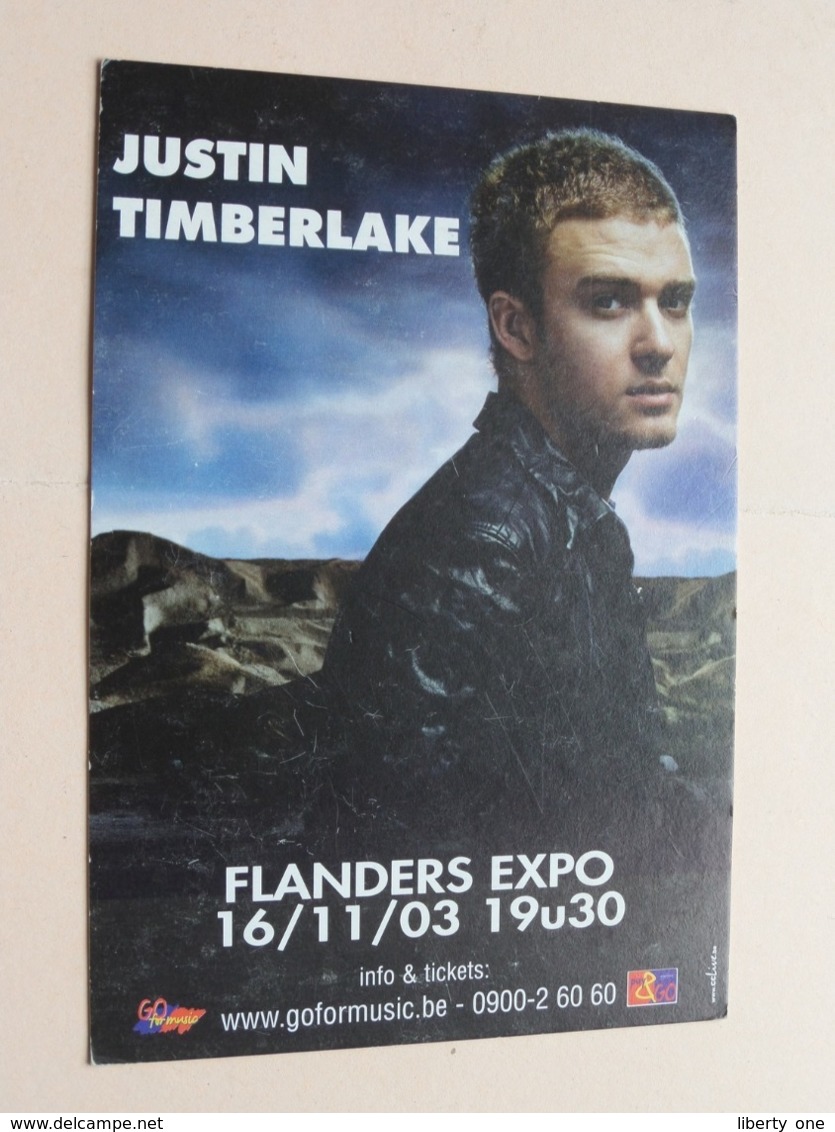 JUSTIN TIMBERLAKE ( Flanders EXPO 16/11/03 ) Anno 2003 ( See/zie/voir Photo ) Clear Channel ! - Singers & Musicians