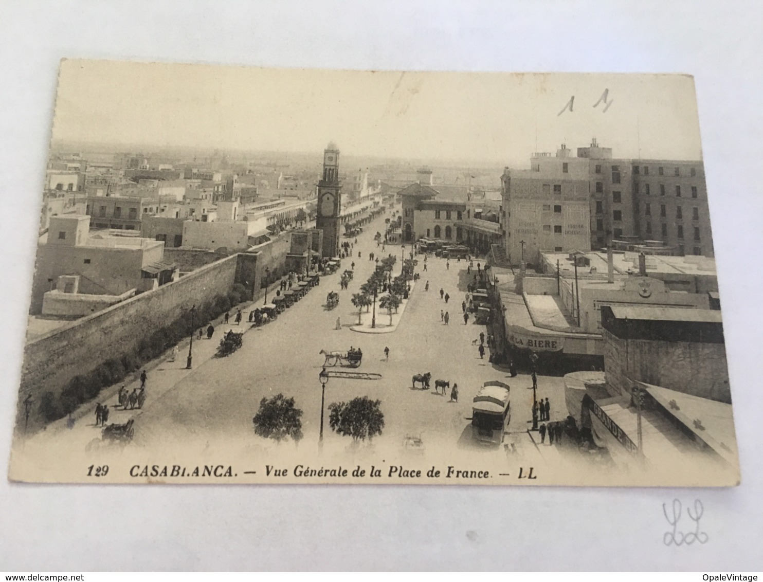 CPA MAROC - CASABLANCA - 129 - Vue Générale De La Place De France - LL - Casablanca