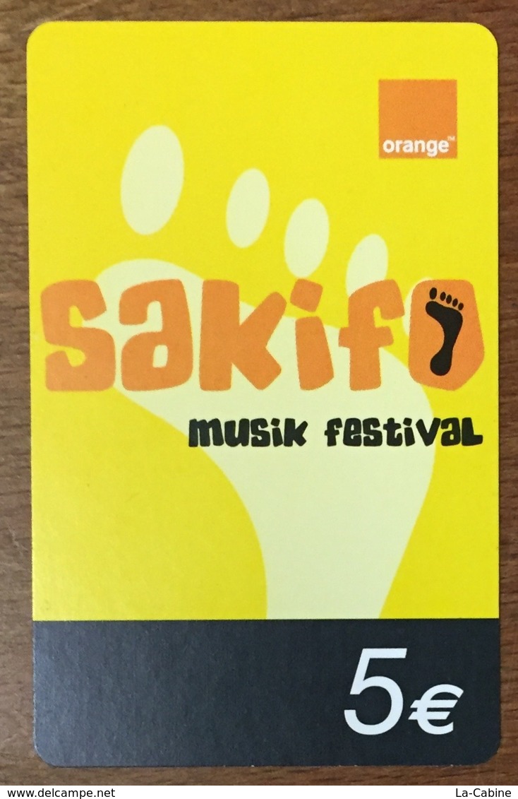 RÉUNION SAKIF RECHARGE GSM ORANGE 5 EURO CARTE À CODE PRÉPAYÉE PHONECARD CARD PAS TÉLÉCARTE - Reunión