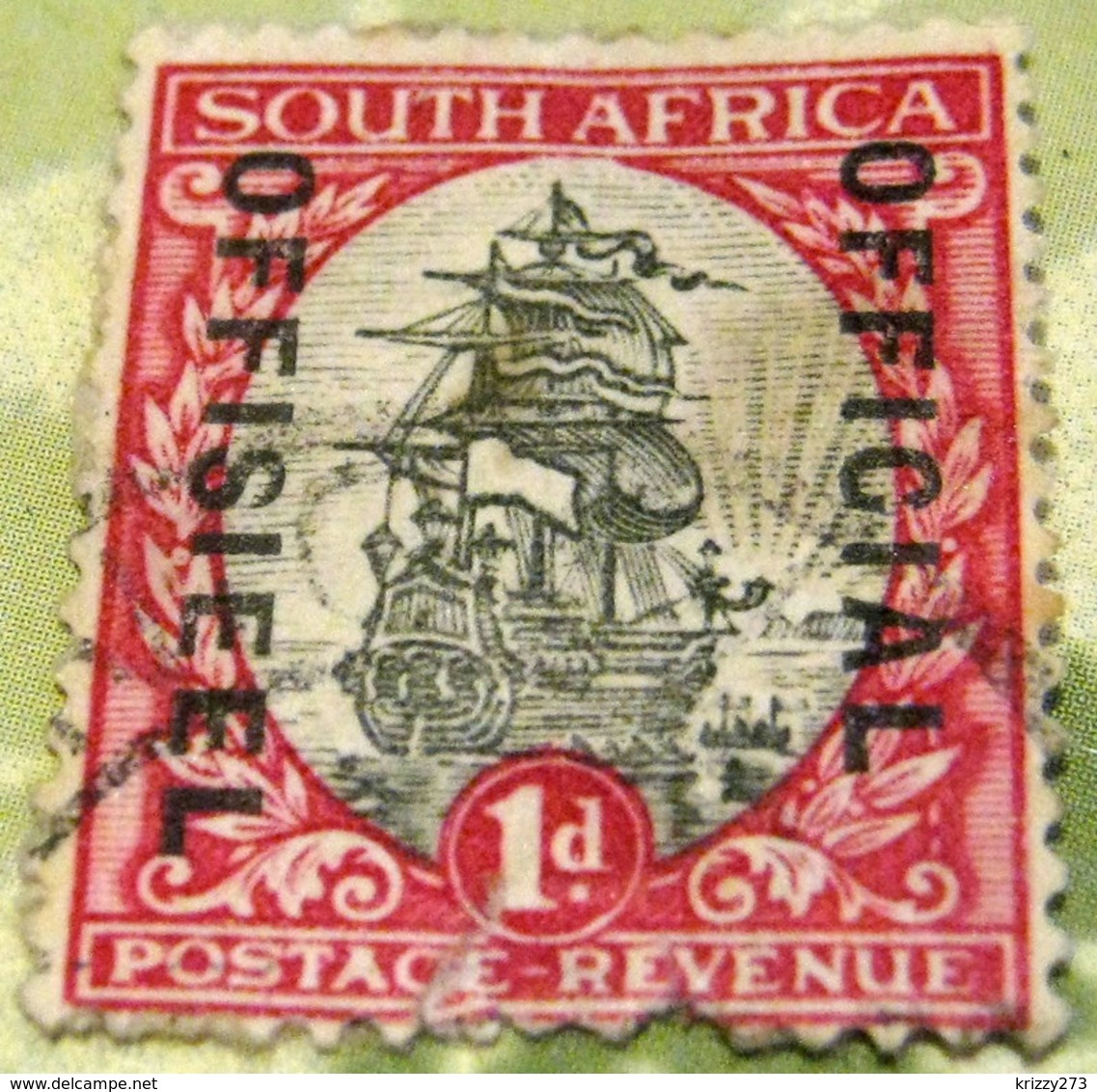 South Africa 1926 Official Ship 1d - Used - Service