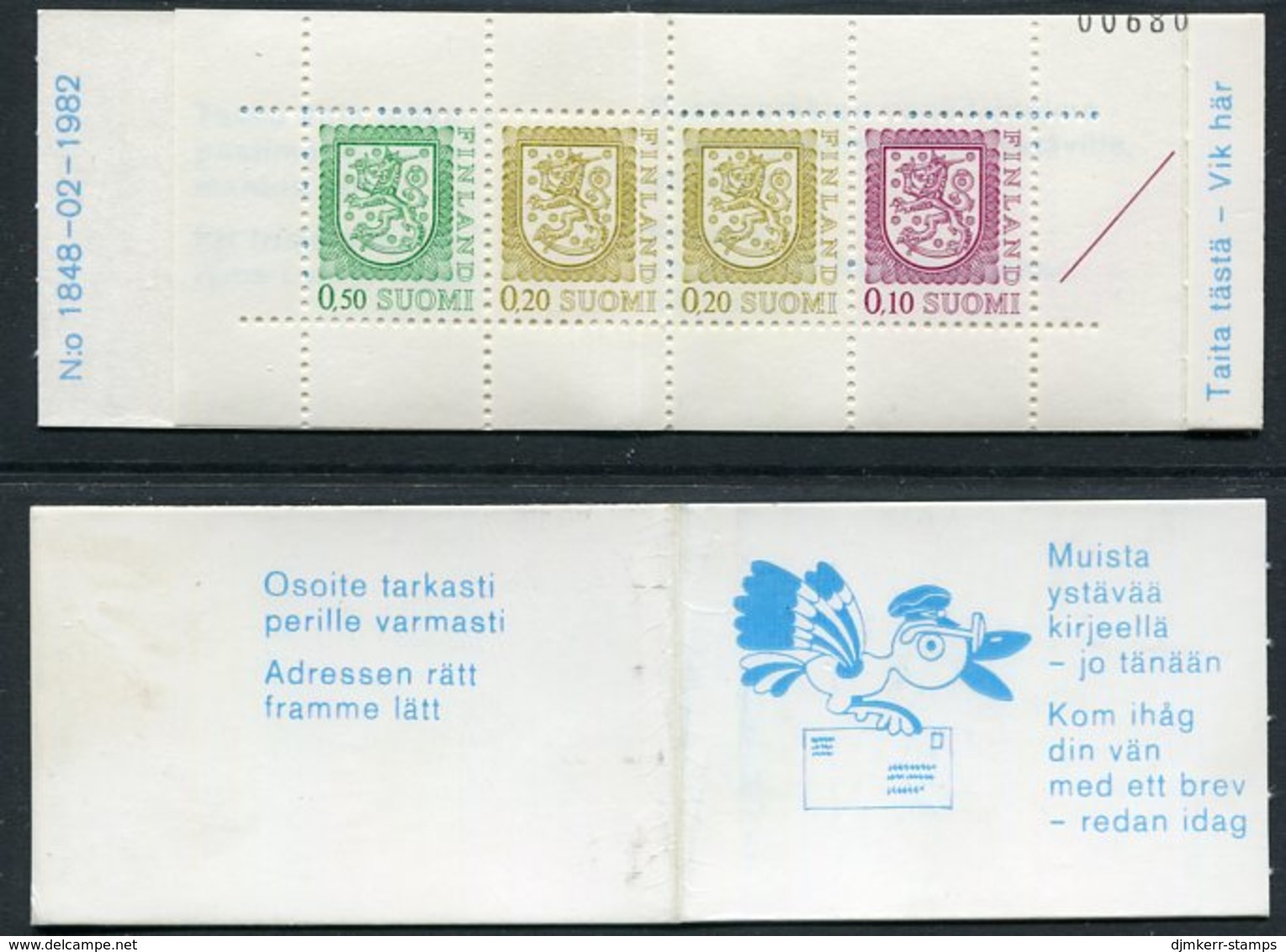 FINLAND 1983 Lion Definitive 1 Mk. Complete Booklet MNH / **.  Michel MH 14 - Cuadernillos