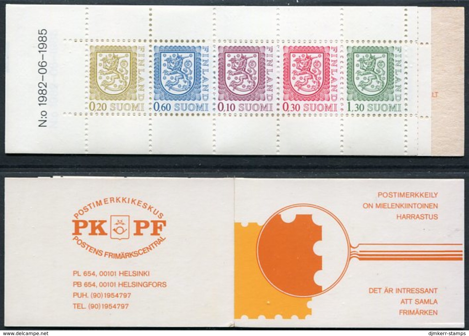 FINLAND 1985 Lion Definitive 5 Mk. Complete Booklet MNH / **.  Michel MH 16 - Cuadernillos