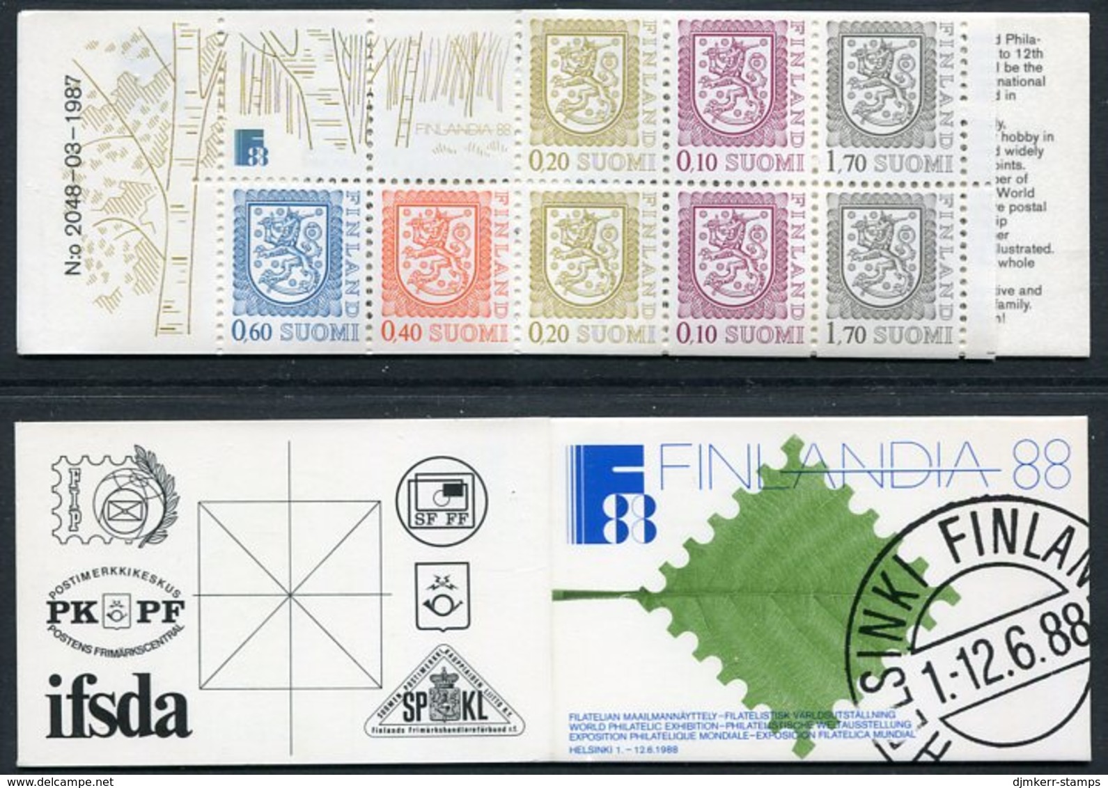 FINLAND 1987 FINLANDIA 88 5 Mk. Complete Booklet MNH / **.  Michel MH 19 - Booklets