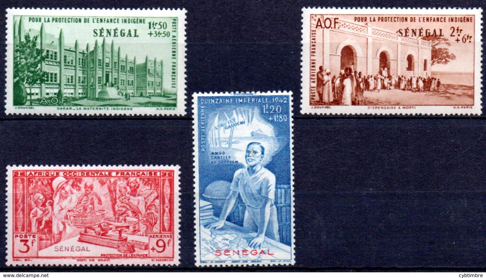 Sénégal: Yvert N° A 18/21**; MNH - Posta Aerea