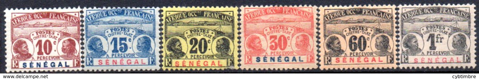 Sénégal: Yvert N° Taxe 4/11*;  6 Valeurs; Le 7 Petit Clair - Timbres-taxe