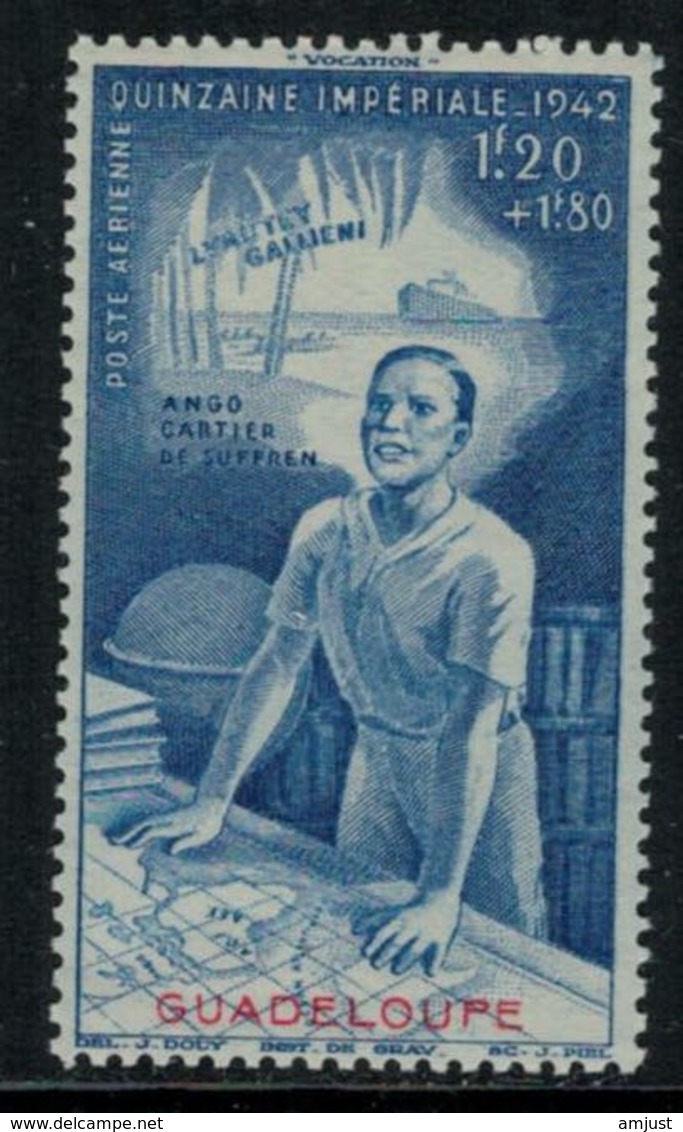 France // Guadeloupe // Poste Aérienne // 1942 // Quinzaine Impériale Timbre MNH** No.3 Y&T - Aéreo