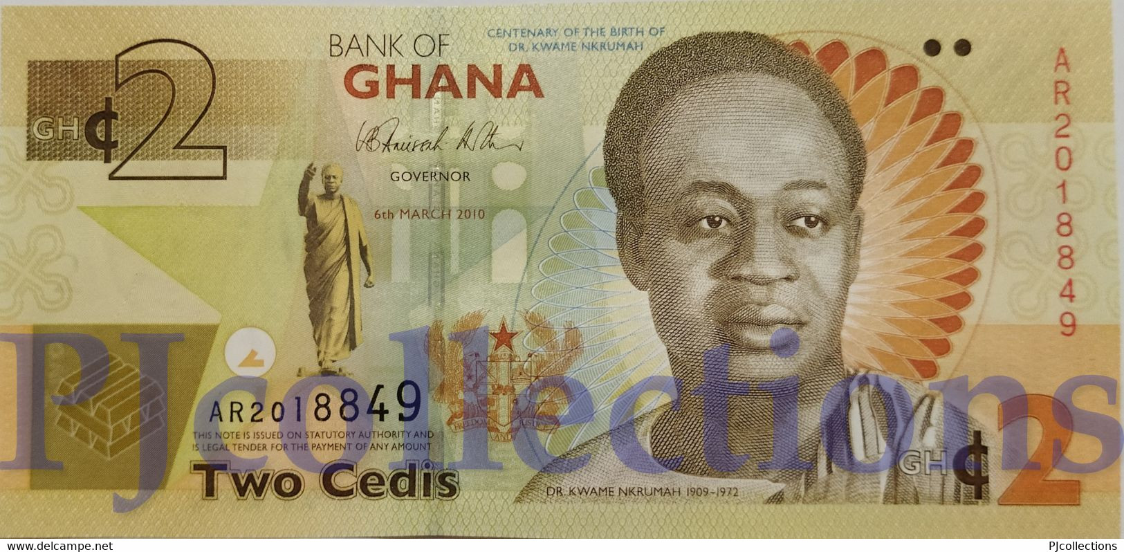 GHANA 2 CEDIS 2010 PICK 37Aa UNC - Ghana