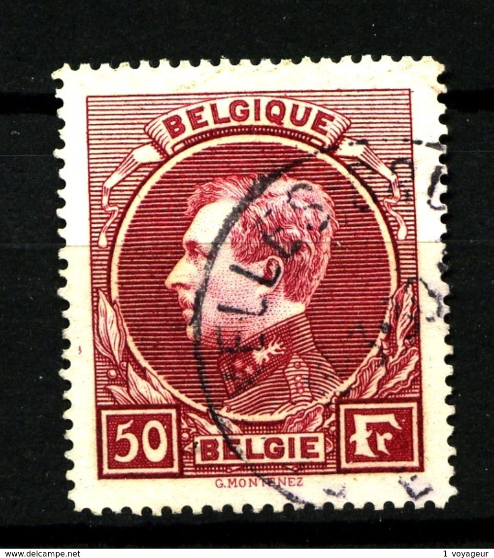 BELGIQUE - YT 291 - 50F Lie-de-vin - Oblitéré - Très Beau - Used Stamps