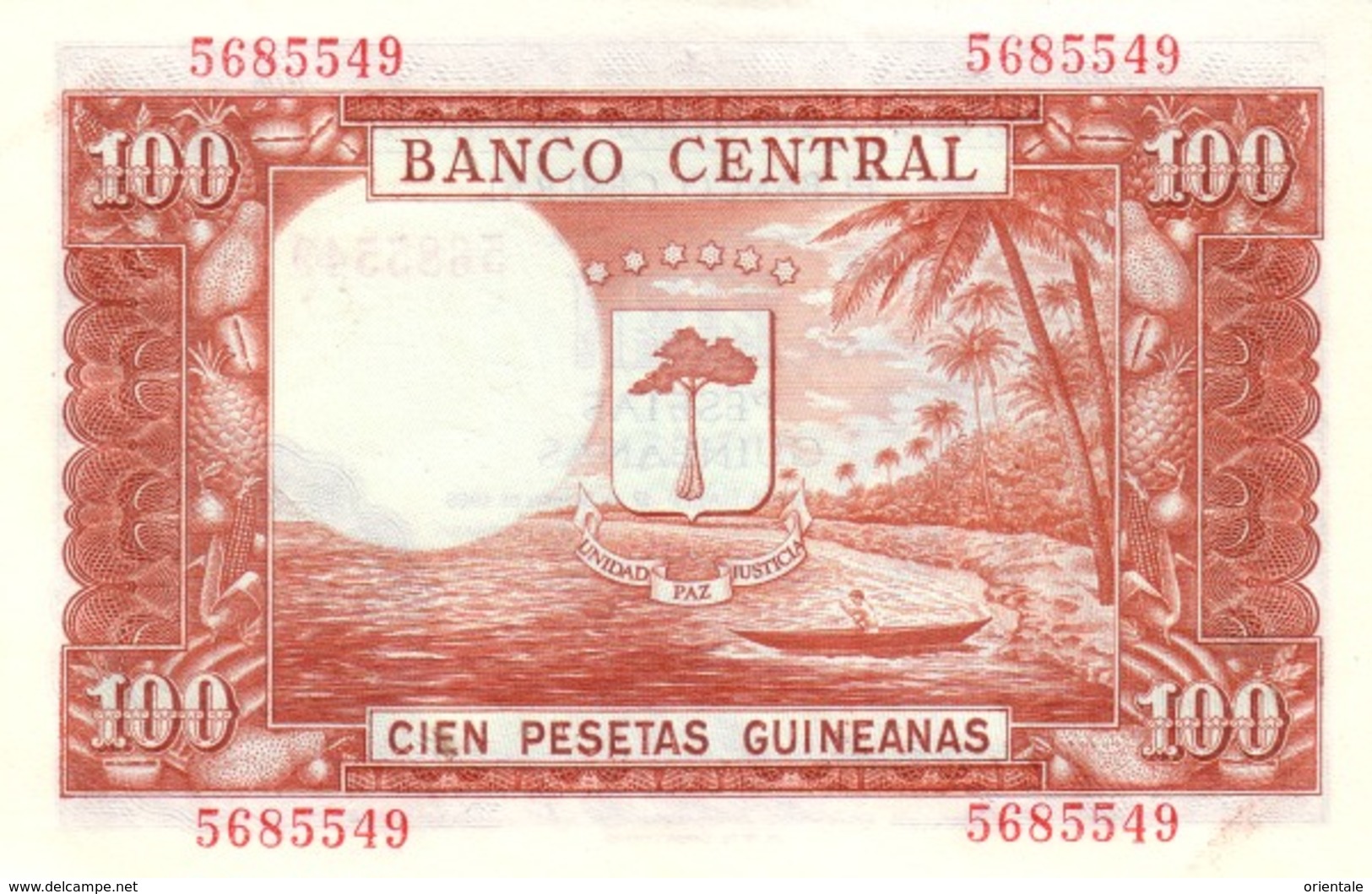 EQUATORIAL GUINEA P.  1 100 P 1969 UNC - Equatorial Guinea