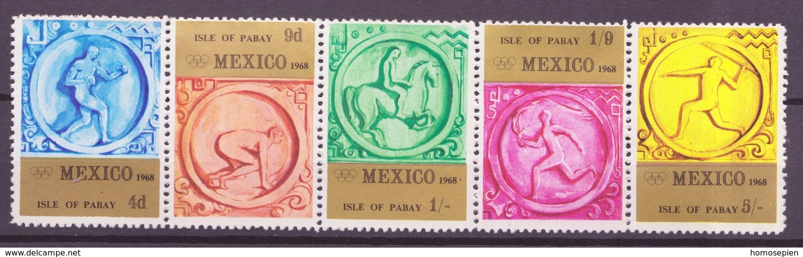 Pabay - Grande Bretagne émission Locale 1968 Y&T N°(1 à 5) - Michel N°(?) *** - JO De Mexico - Bande - Local Issues