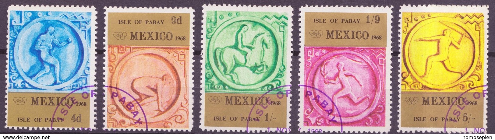 Pabay - Grande Bretagne émission Locale 1968 Y&T N°(1 à 5) - Michel N°(?) (o) - JO De Mexico - Local Issues