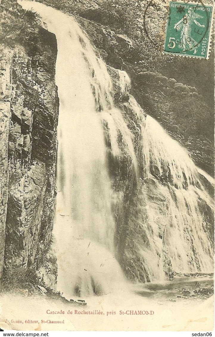 CPA - LOIRE - Cascade De ROCHETAILLEE, Près ST-CHAMOND - Rochetaillee