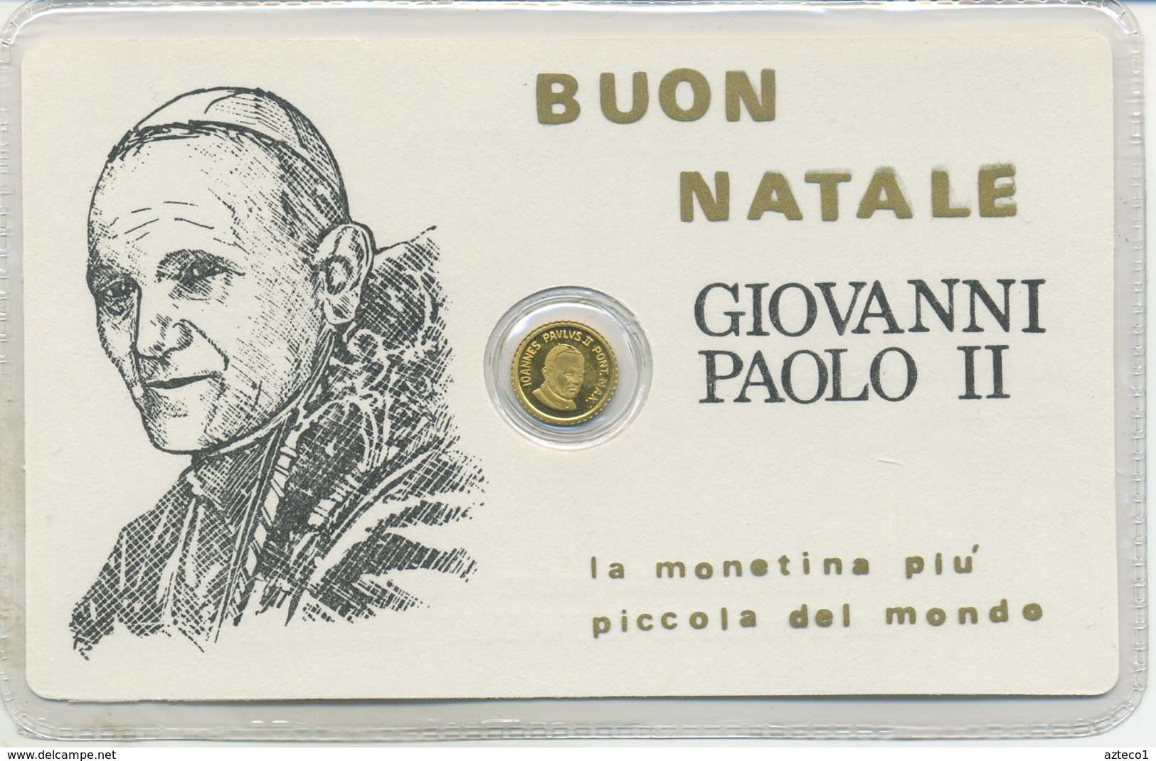 VATICANO 1979 - BUON NATALE GIOVANNI PAOLO II - LA PIU' PICCOLA MONETA DEL MONDO - Vaticano