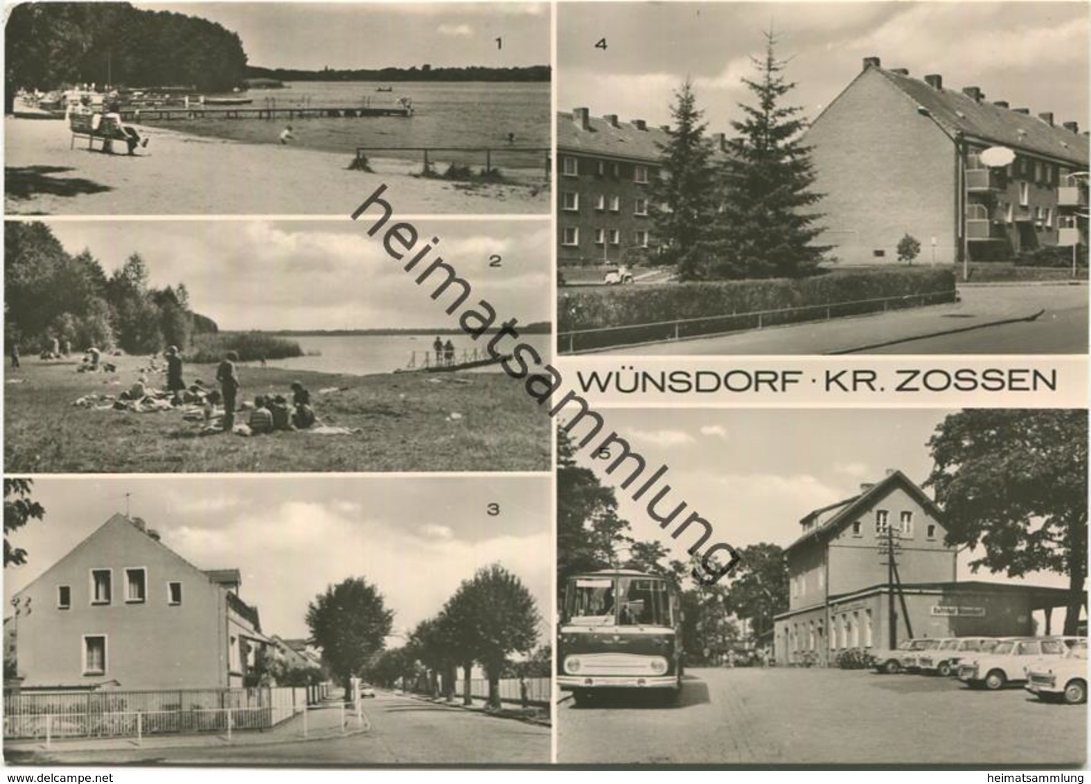 Wünsdorf - Bahnhof - Neubauten - Badestelle - Foto-AK Grossformat - Verlag Bild Und Heimat Reichenbach - Zossen