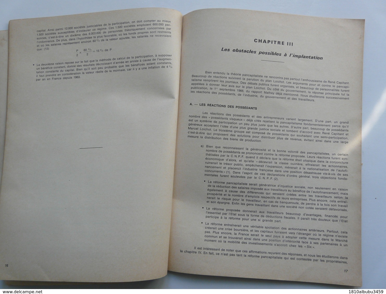 BULLETIN MENSUEL DU CENTRE D'ETUDE POUR LA CONCERTATION A L'INTERIEUR DE L'ENTREPRISE : Le Pancapitalisme - Economie