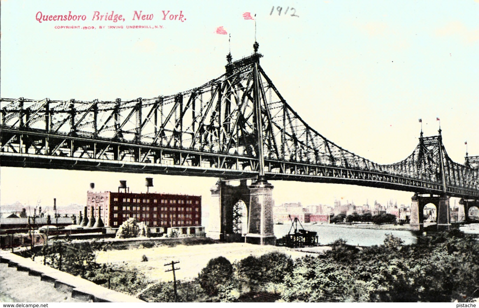 New York - Queensboro Bridge - Written 1912 - By M. & Co., N.Y. - No. 22 - 2 Scans - Bridges & Tunnels