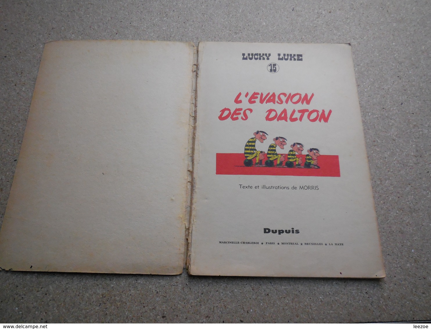 EO Lucky Luke N°15. L'évasion Des Dalton,  René Goscinny Et Morris, Dupuis - 1960..3B0420 - Lucky Luke