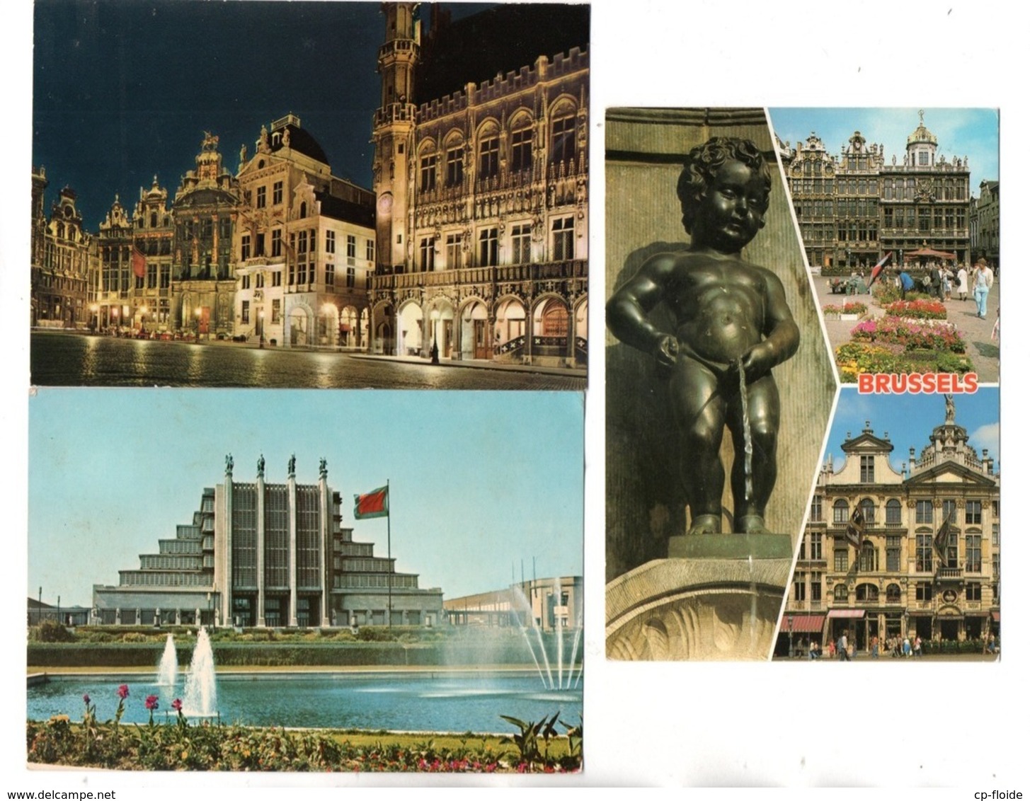 BELGIQUE . BELGÏE . BRUSSEL . BRUXELLES . 3 CARTES POSTALES - Réf. N°25234 - - Loten, Series, Verzamelingen