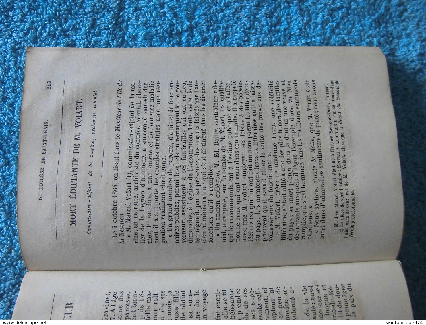 Réunion : rare ouvrage de 1866 "Almanach religieux de l'Ile Bourbon"