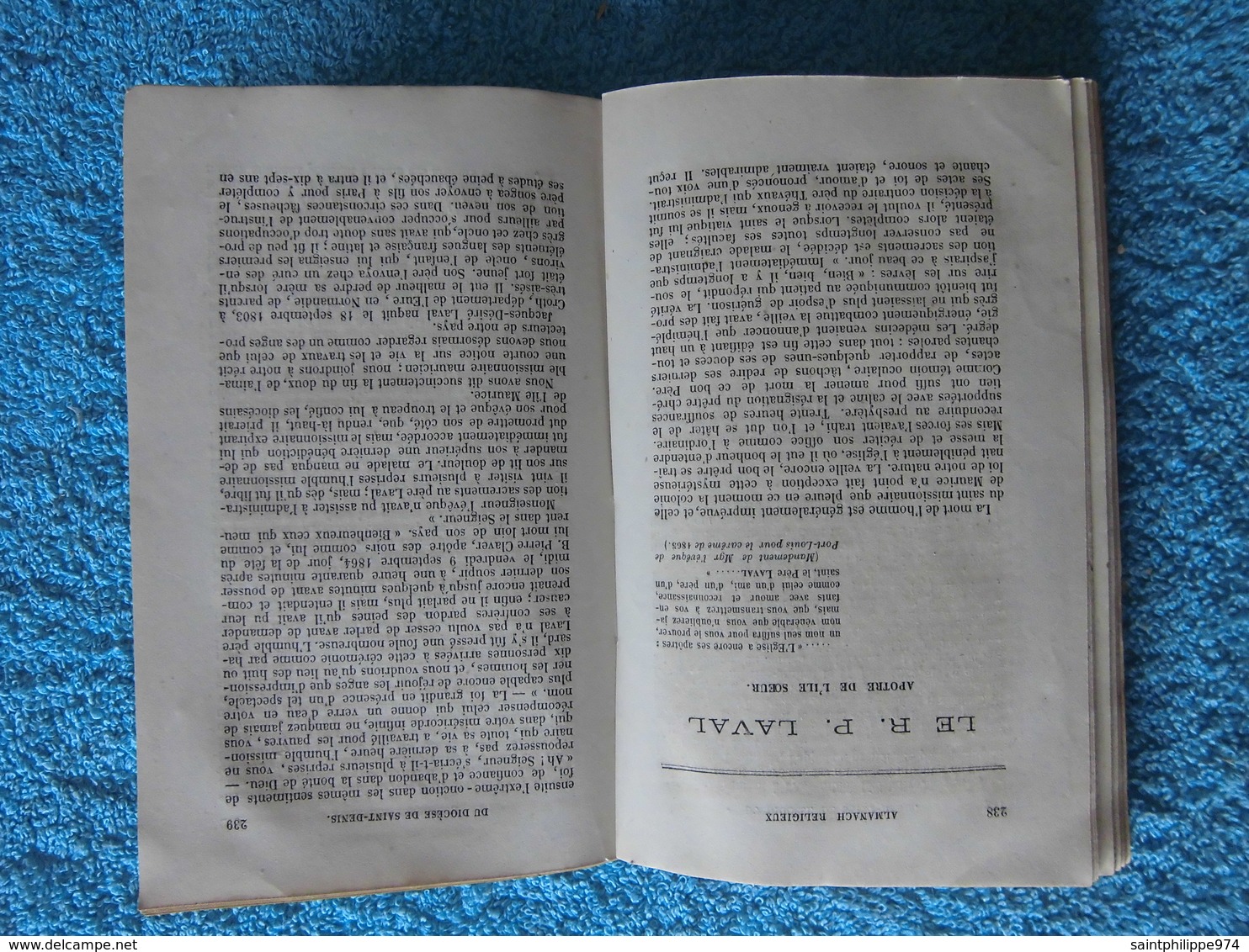 Réunion : rare ouvrage de 1866 "Almanach religieux de l'Ile Bourbon"