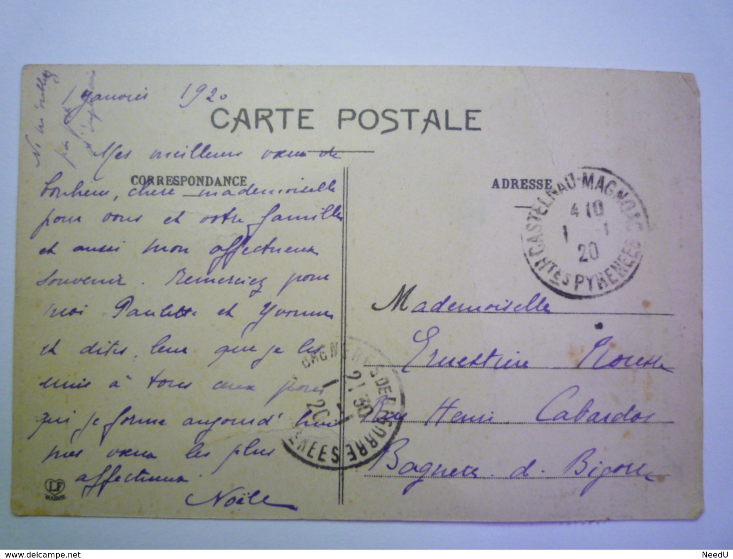 GP 2020 - 2442  CASTELNAU-MAGNOAC  (Hautes-Pyrénées )  :  L'EGLISE   1920   XXX - Castelnau Magnoac