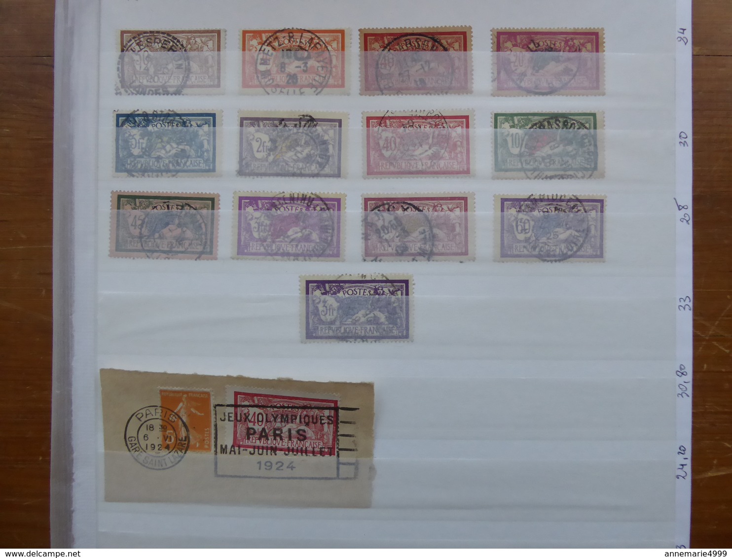 FRANCE Lot Mersons Belles Oblitérations - 1900-27 Merson