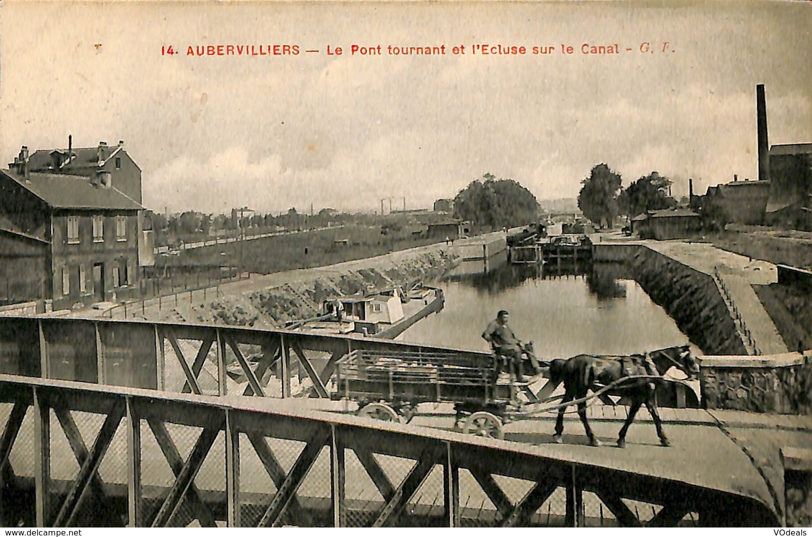 025 622 - CPA - France (93) Seine Saint Denis - Aubervilliers - Pont Tournant Et L'ecluse Sur Le Canal - Aubervilliers