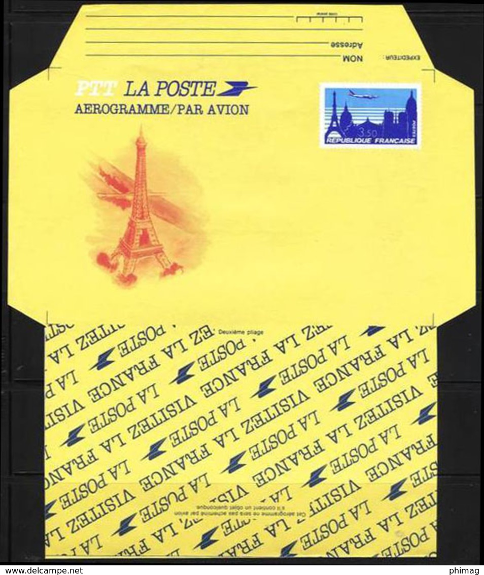 LOT 4 ENTIERS POSTAUX JAUNES DE GRENOBLE LIBERTE DE GANDON + AEROGRAMME PARIS - Collections & Lots: Stationery & PAP