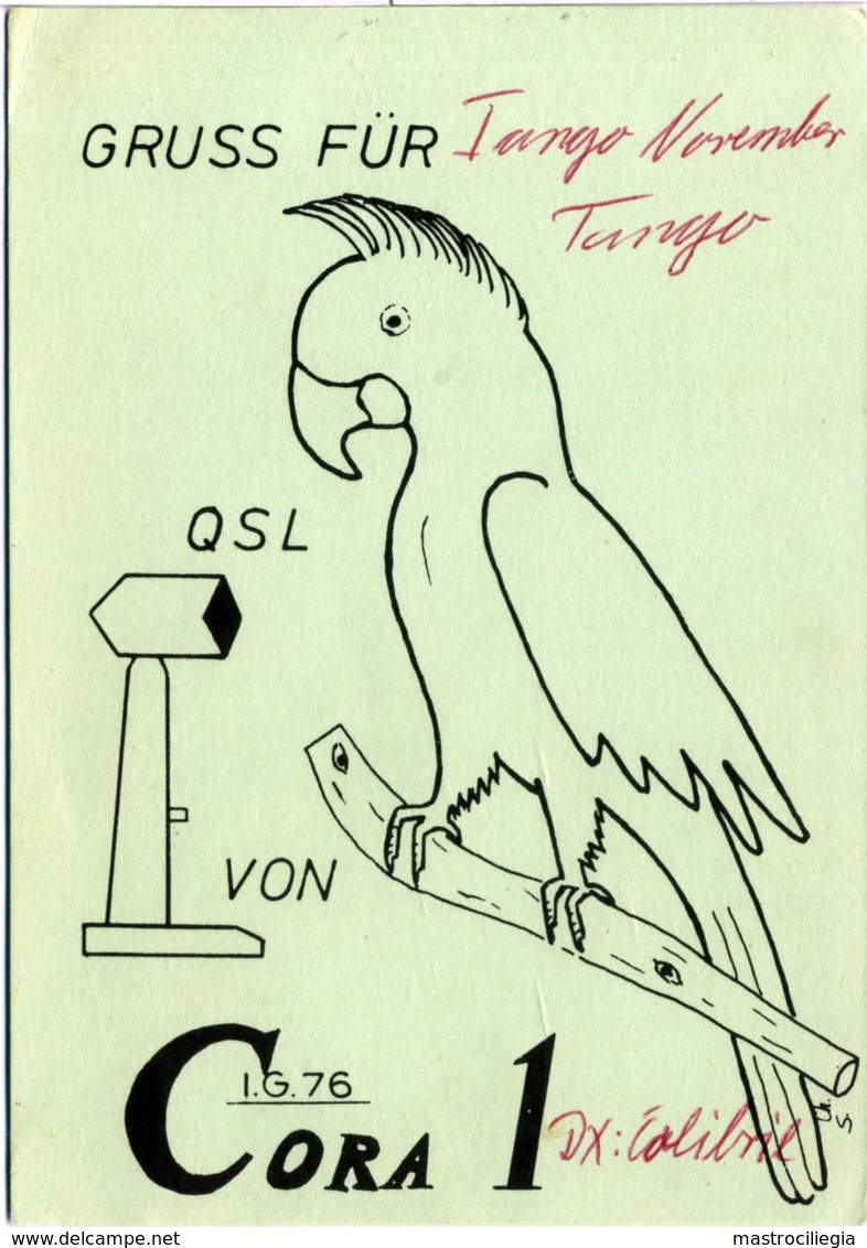 QSL RADIO MÜNSTER  CORA 1  JC 76  1977 - Radio Amatoriale