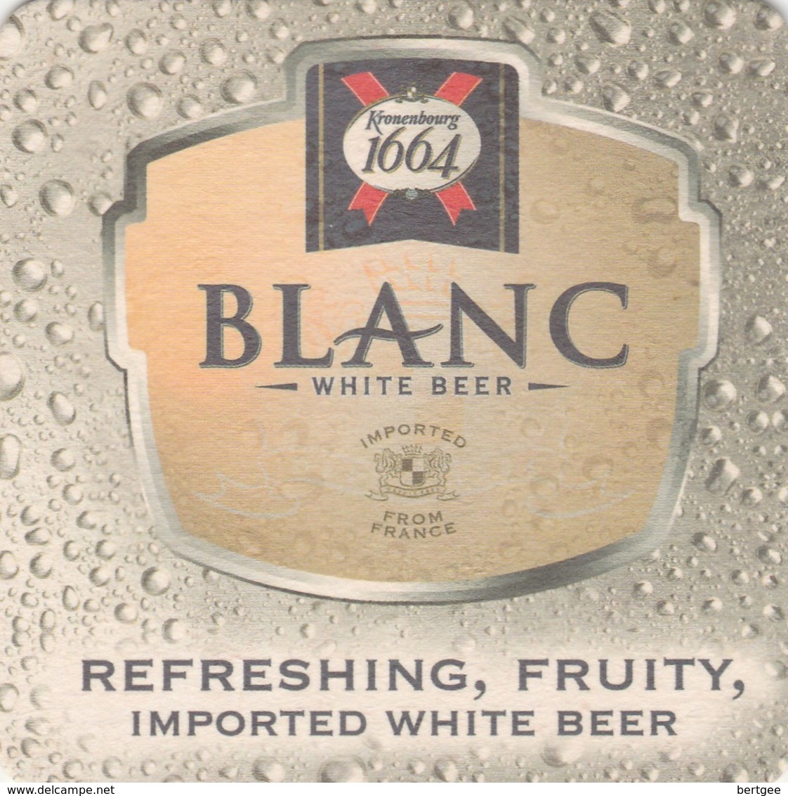 BEERMAT - KRONENBOURG LAGER  (STRASBOURG, FRANCE) - BLANC WHITE BEER - (Cat No 063) - (2005) - Bierviltjes