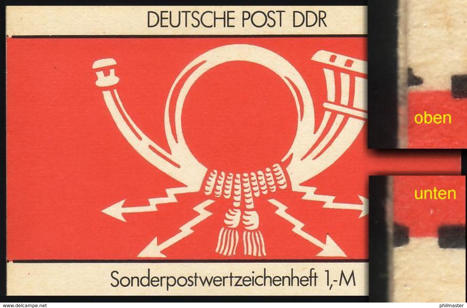 SMHD 31a Brieftauben 1987 Mit DDF Auf 4.DS Schwarze Linien Kurz ** - Carnets